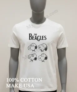 The Beagles Snoopy Faces Music Band Parody funny america t-shirts