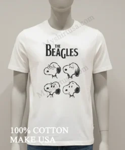 The Beagles Snoopy Faces Music Band Parody funny america t-shirts