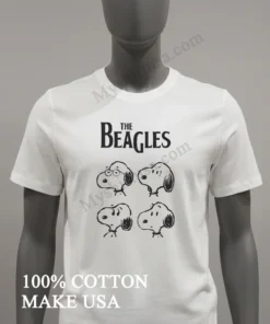The Beagles Snoopy Faces Music Band Parody funny america t-shirts