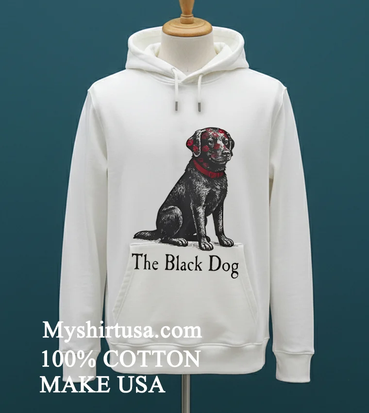 The Black Dog Kiss Shirt White T Shirt 1