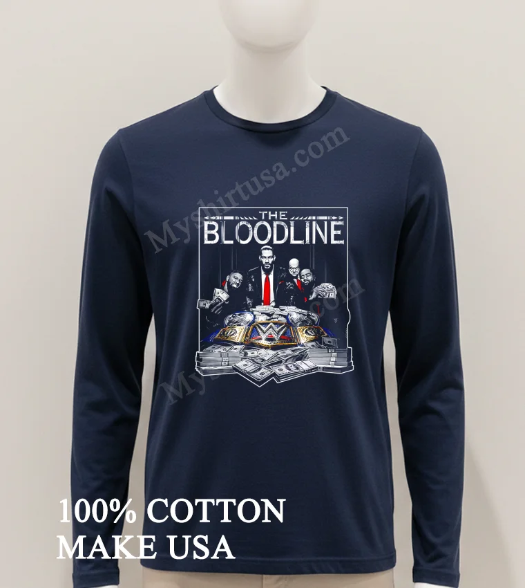 The Bloodline Roman Reigns Paul Heyman Usos Money Championship funny america t-shirts - hoodie-shirt The Bloodline Roman Reigns Paul Heyman Usos Money Championship Shirt Hoodie Shirt