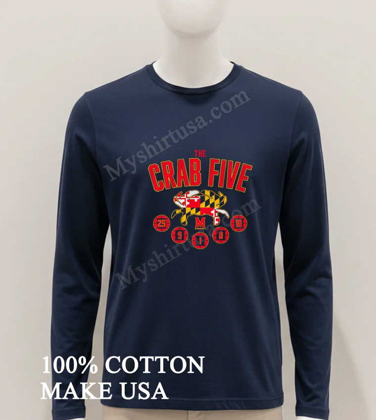 The Crab Five Crab Flag Maryland Basketball funny america t-shirts - hoodie-shirt The Crab Five Crab Flag Maryland Basketball Shirt Hoodie Shirt 1
