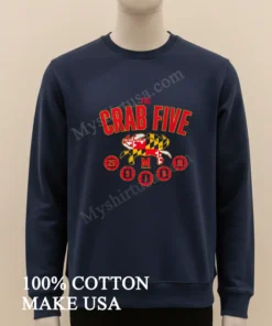 The Crab Five Crab Flag Maryland Basketball funny america t-shirts