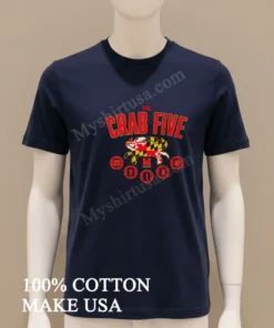 The Crab Five Crab Flag Maryland Basketball funny america t-shirts