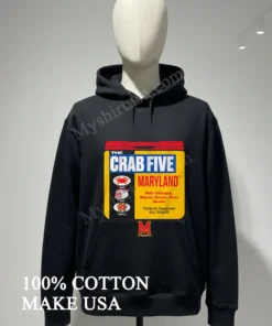 The Crab Five Old Bay Can Maryland Basketball funny america t-shirts