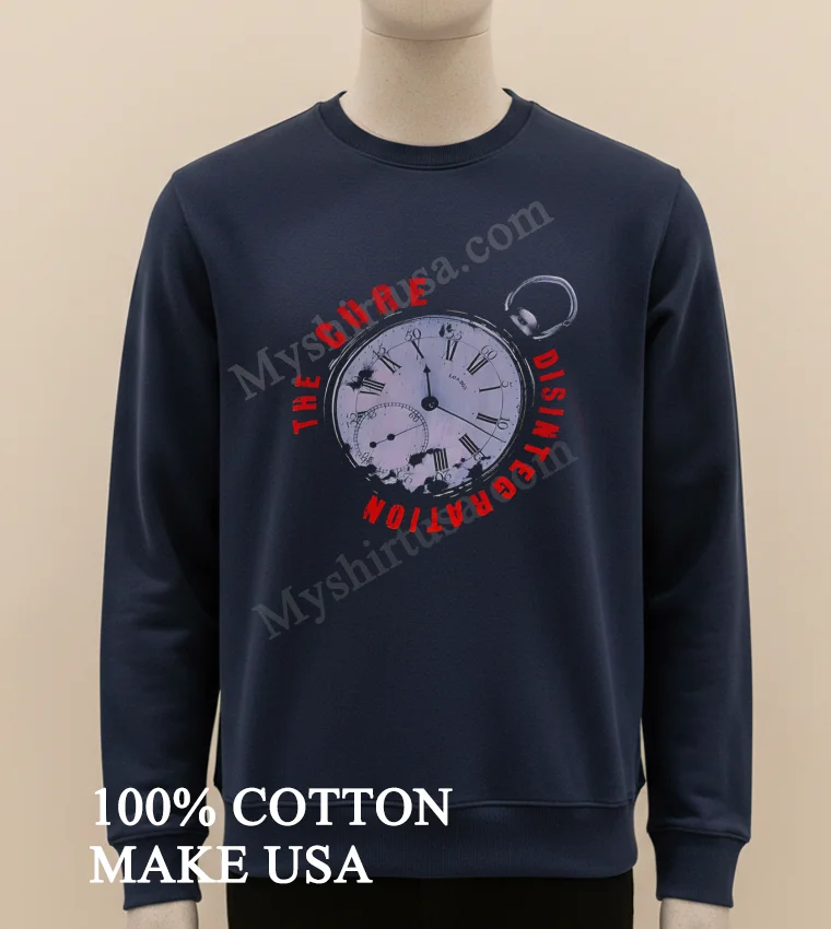 The Cure Disintegration Vintage Pocket Watch Roman Numeral funny america t-shirts - long sleve shirt The Cure Disintegration Vintage Pocket Watch Roman Numeral Shirt Long Sleve Shirt