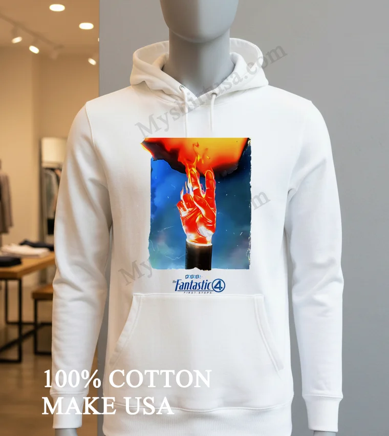 The Fantastic 4 First Steps Human Torch Marvel Studio funny america t-shirts - hoodie-shirt The Fantastic 4 First Steps Human Torch Marvel Studio Shirt Hoodie Shirt