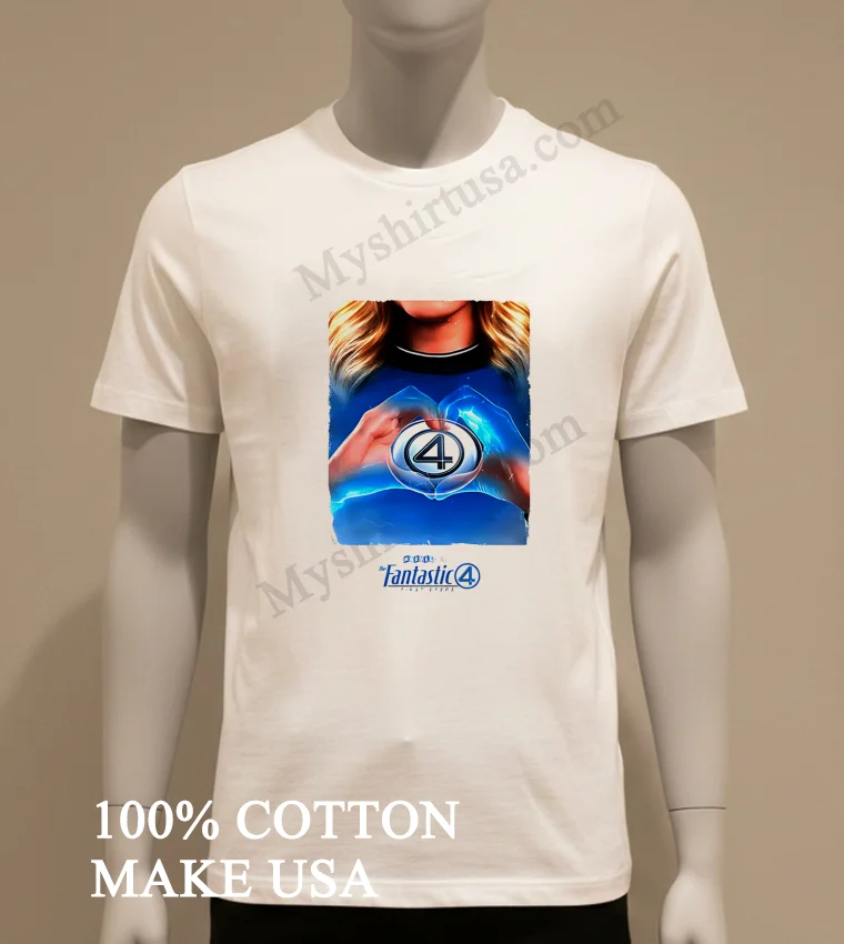 The Fantastic 4 First Steps Invisible Woman Marvel Studio funny america t-shirts - white-t-shirt The Fantastic 4 First Steps Invisible Woman Marvel Studio Shirt White T Shirt