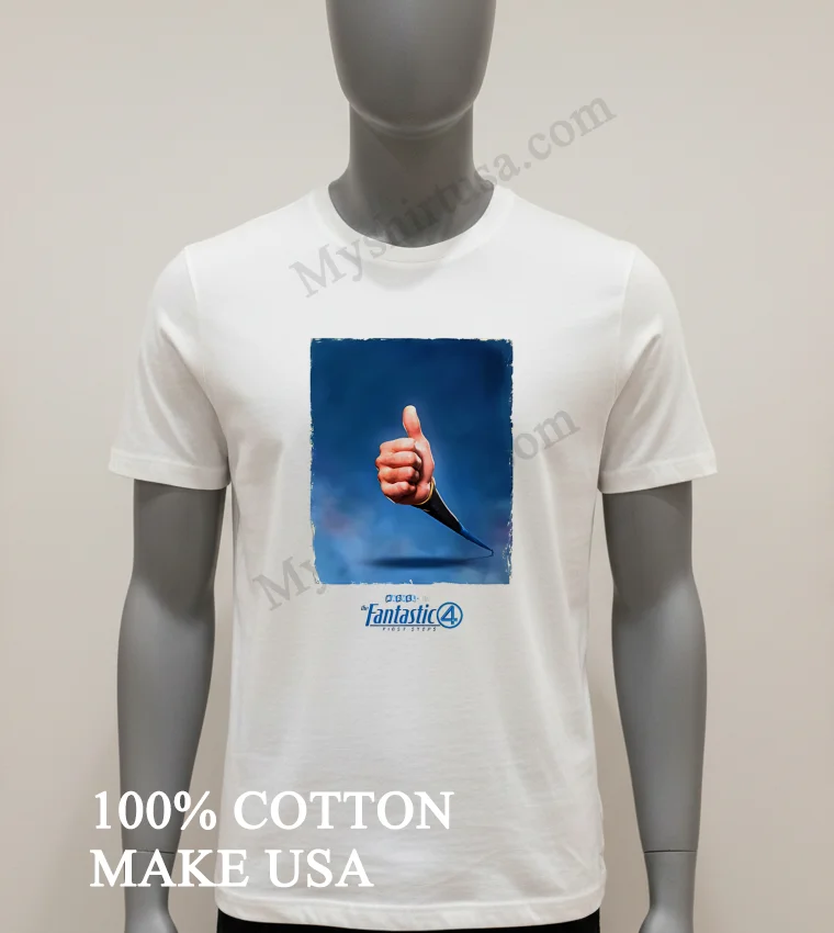 The Fantastic 4 First Steps Mister Fantastic Marvel Studio funny america t-shirts - white-t-shirt The Fantastic 4 First Steps Mister Fantastic Marvel Studio Shirt White T Shirt 1