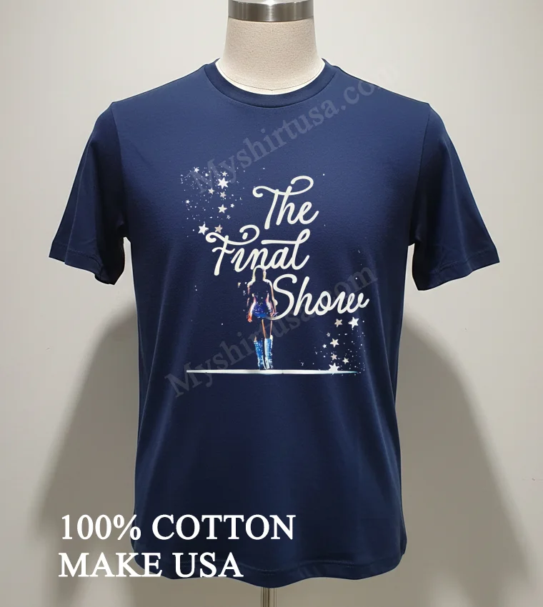 The Final Show Swift Eras Tour Silhouette Starry Background Shirt Navy Shirt 2