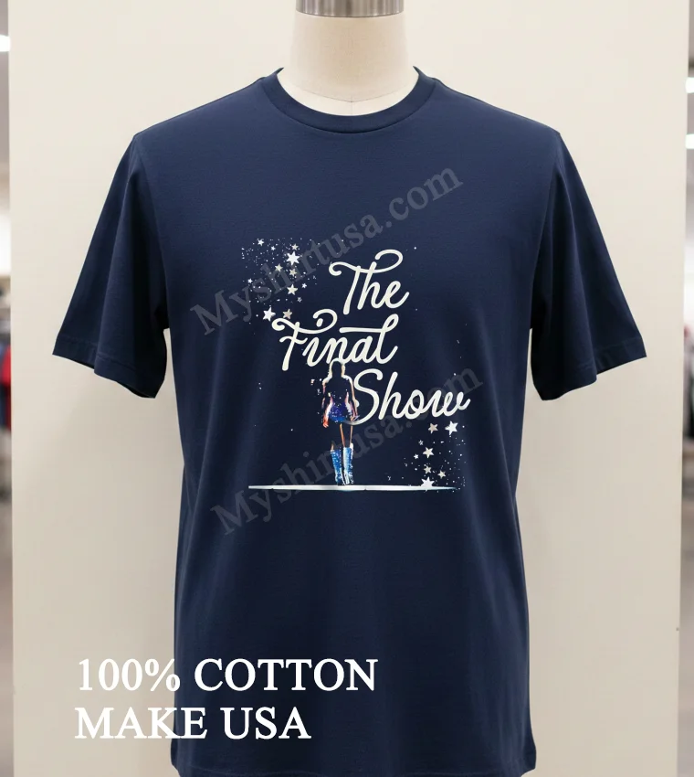 The Final Show Swift Eras Tour Silhouette Starry Background Shirt - navy-shirt The Final Show Swift Eras Tour Silhouette Starry Background Shirt Navy Shirt