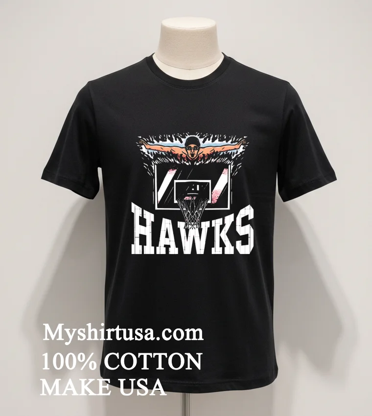 The Hawks Nest Basketball Swimmer Graphic Shirt Balck Shirt