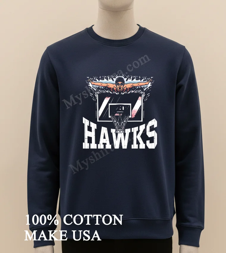 The Hawks Nest Basketball Swimmer Graphic Shirt Long Sleve Shirt