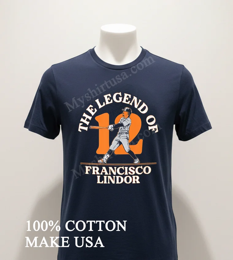 The Legend Of 12 Francisco Lindor New York Mets Shirt Navy Shirt 1