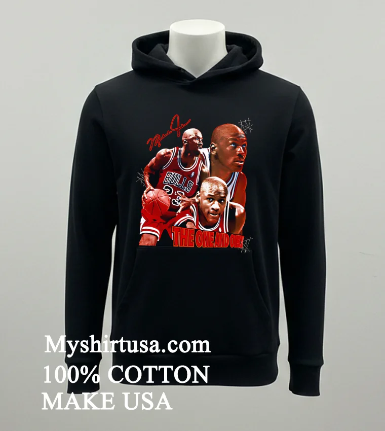 The One And Only Michael Jordan Bulls Graphic Retro Shirt Balck Shirt
