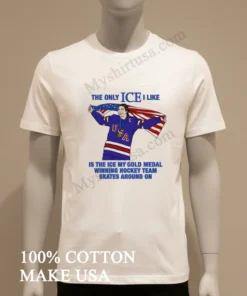 The Only Ice I Like Usa Hockey Captain Gold Medal funny america t-shirts