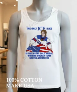 The Only Ice I Like Usa Hockey Player Gold Medal funny america t-shirts
