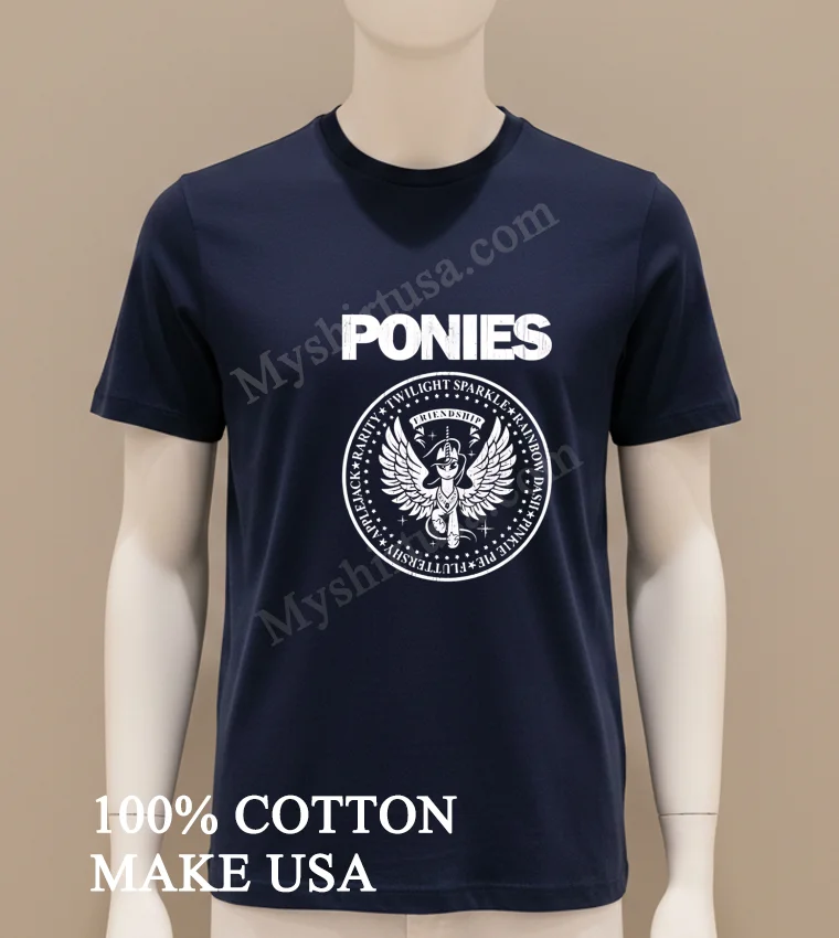 The Ponies My Little Pony Friendship funny america t-shirts - navy-shirt The Ponies My Little Pony Friendship Shirt Navy Shirt