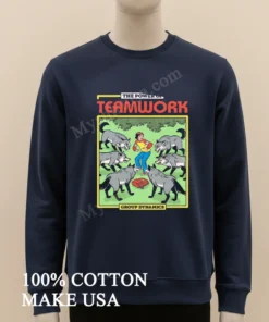 The Power Of Teamwork Group Dynamics Boy And Wolves funny america t-shirts