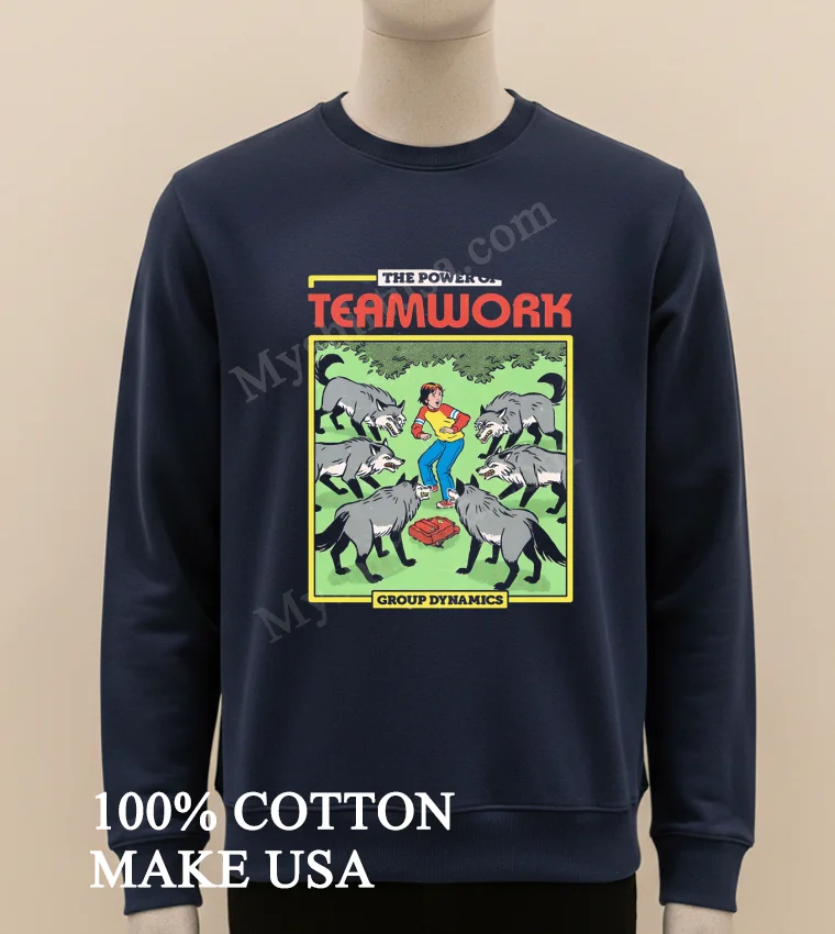 The Power Of Teamwork Group Dynamics Boy And Wolves Shirt Long Sleve Shirt