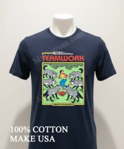 The Power Of Teamwork Group Dynamics Boy And Wolves funny america t-shirts
