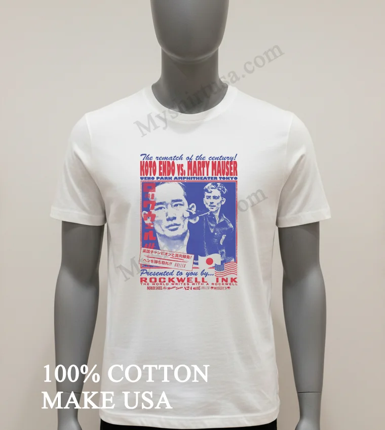 The Rematch Of The Century Koto Endo Vs Marty Mauser Poster Shirt White T Shirt