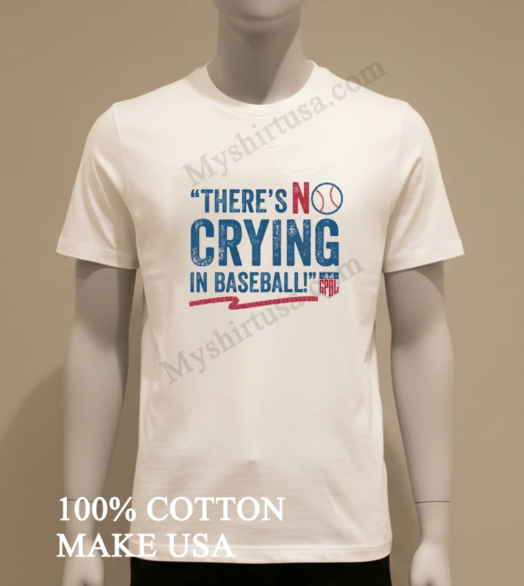Theres No Crying In Baseball Aagpbl Baseball Shirt White T Shirt 1