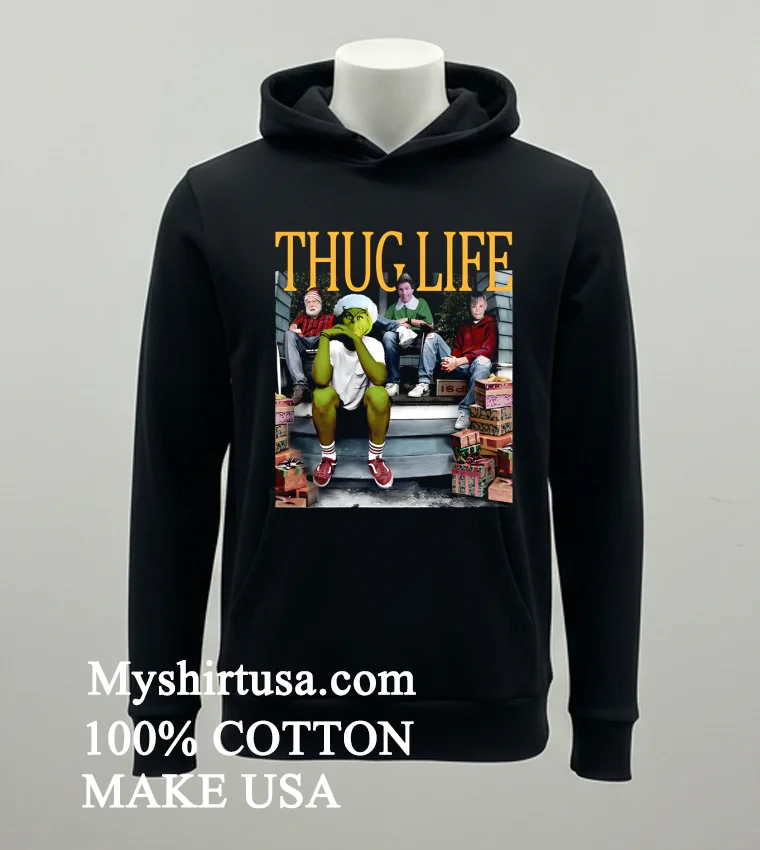 Thug Life Christmas Movies Shirt Balck Shirt