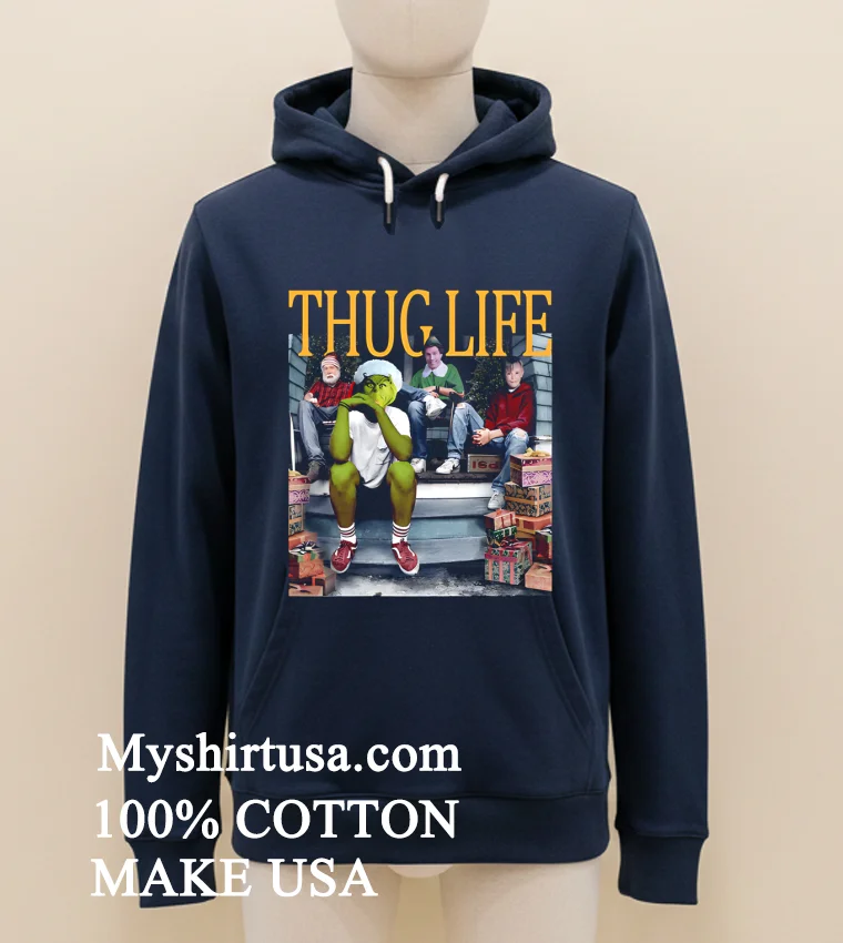 Thug Life Christmas Movies Shirt Navy Shirt 3