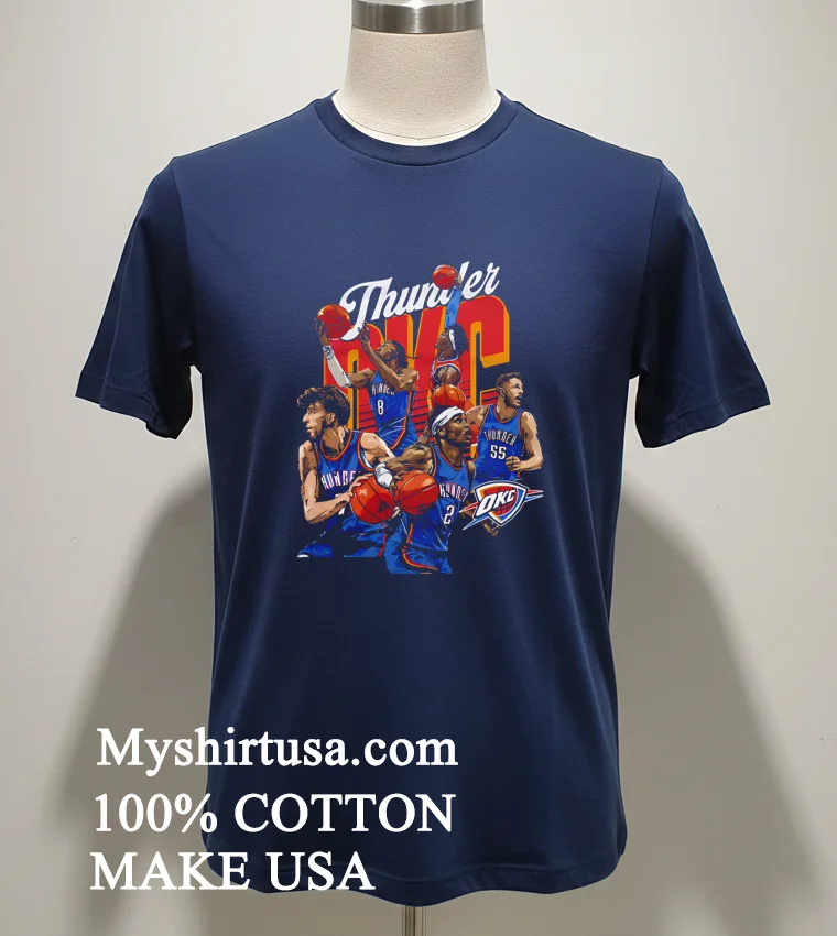 Thunder Up Okc Graphic Team Retro Shirt - navy-shirt Thunder Up Okc Graphic Team Retro Shirt Navy Shirt 1