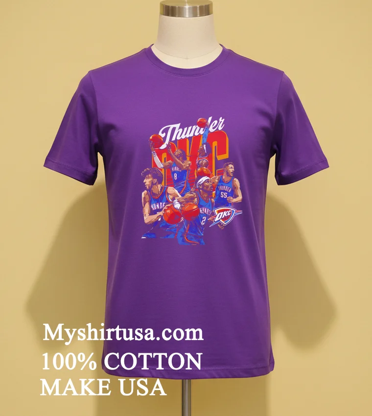 Thunder Up Okc Graphic Team Retro Shirt Purple Shirt
