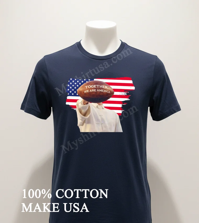Together We Are America American Flag Football Sports Shirt Navy Shirt 1