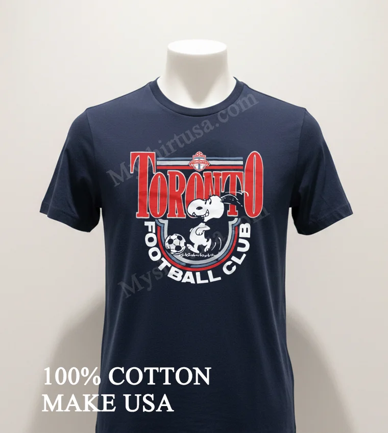 Toronto Football Club Snoopy Soccer Player Peanuts Shirt Navy Shirt 1