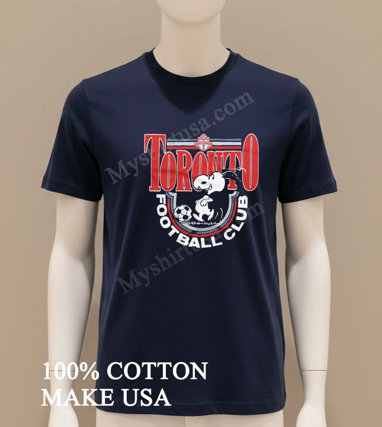 Toronto Football Club Snoopy Soccer Player Peanuts funny america t-shirts - navy-shirt Toronto Football Club Snoopy Soccer Player Peanuts Shirt Navy Shirt