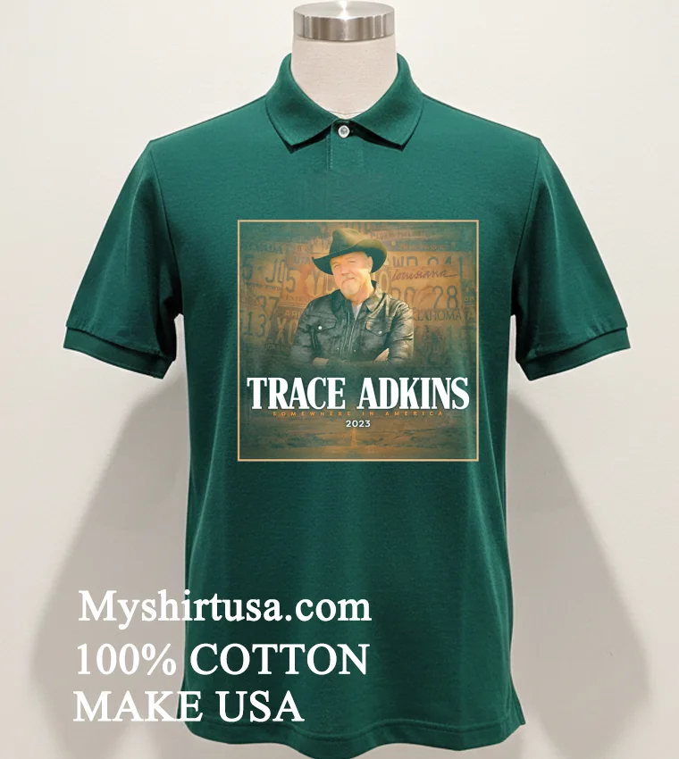 Trace Adkins Somewhere In America Tour Shirt Green Shirt