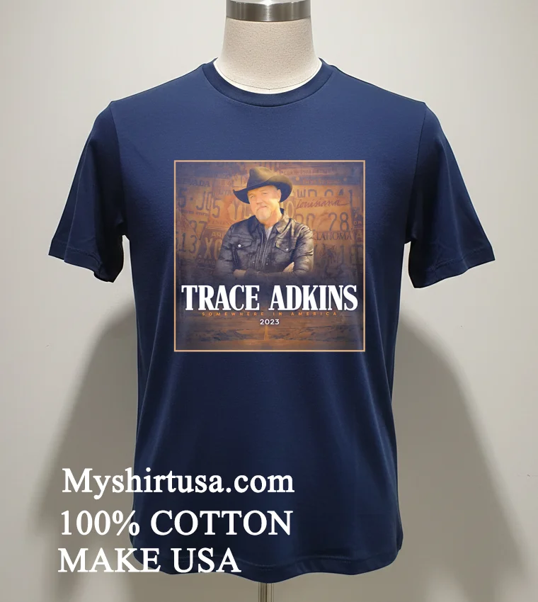 Trace Adkins Somewhere In America Tour Shirt Navy Shirt 1