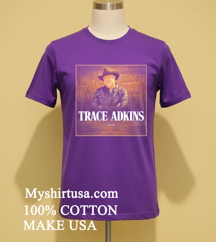 Trace Adkins Somewhere In America Tour Shirt - purple-shirt Trace Adkins Somewhere In America Tour Shirt Purple Shirt