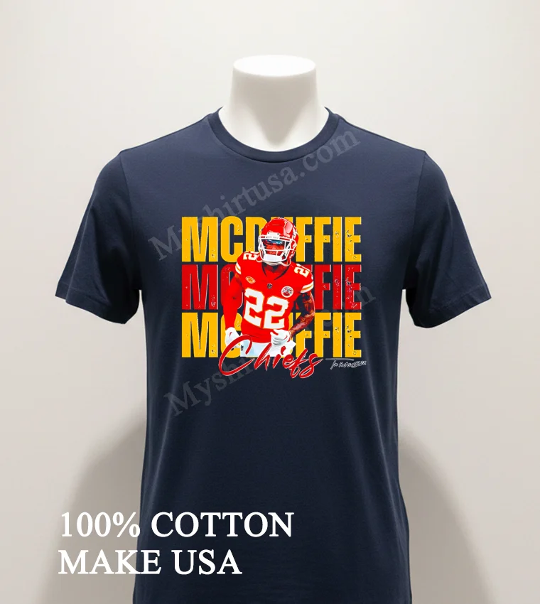 Trent Mcduffie 22 Kansas City Chiefs Football Players Super Bowl 2025 Shirt Navy Shirt 1