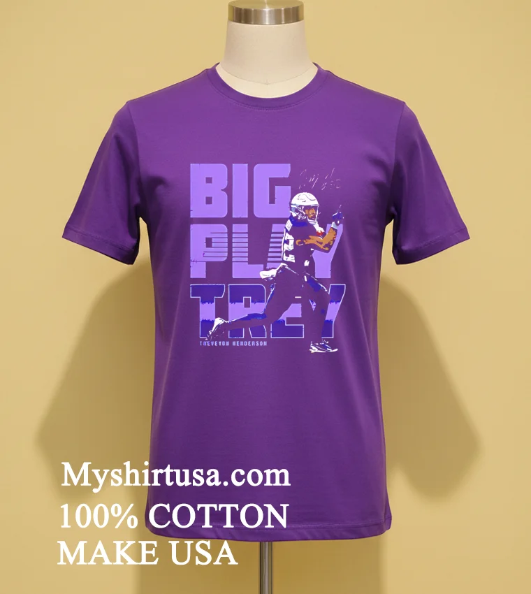 Treveyon Henderson Big Play Trey Shirt Purple Shirt