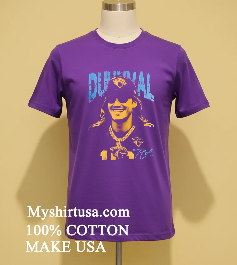 Trevor Lawrence Jacksonville Football Vintage 90s Sport Shirt Purple Shirt