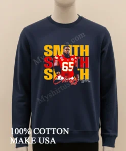 Trey Smith 65 Kansas City Chiefs Football Players Super Bowl 2025 funny america t-shirts