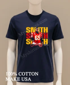 Trey Smith 65 Kansas City Chiefs Football Players Super Bowl 2025 funny america t-shirts