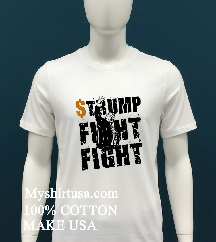 Trump Fight Fight Coin Meme Vintage Shirt White T Shirt 1