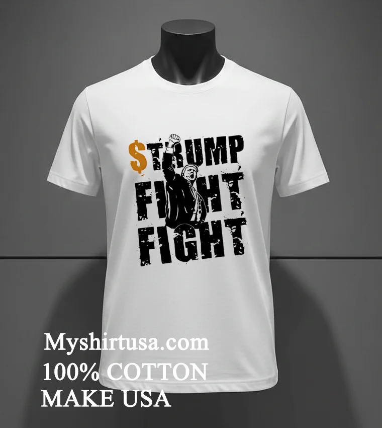 Trump Fight Fight Coin Meme Vintage Shirt - white-t-shirt Trump Fight Fight Coin Meme Vintage Shirt White T Shirt 2