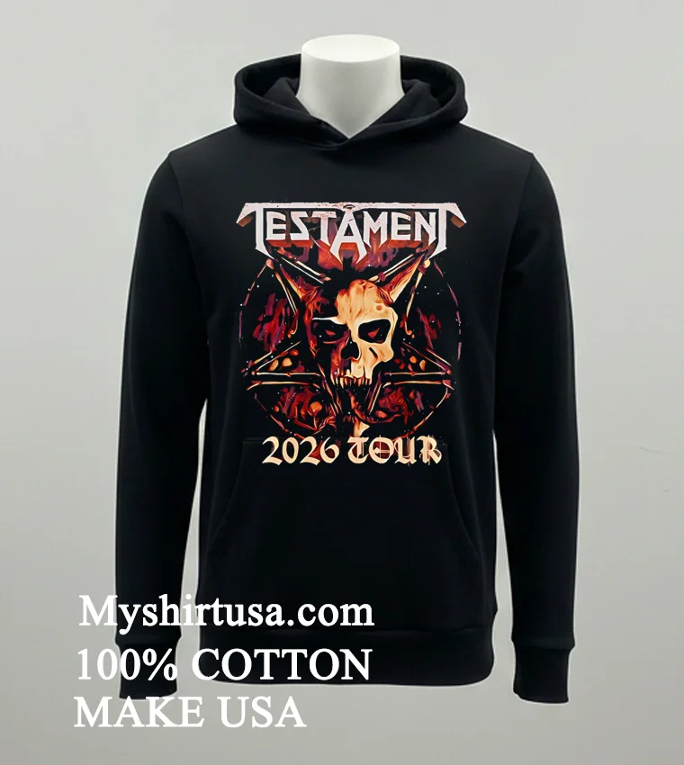 Ttm Testament World 2026 Tour Shirt Balck Shirt