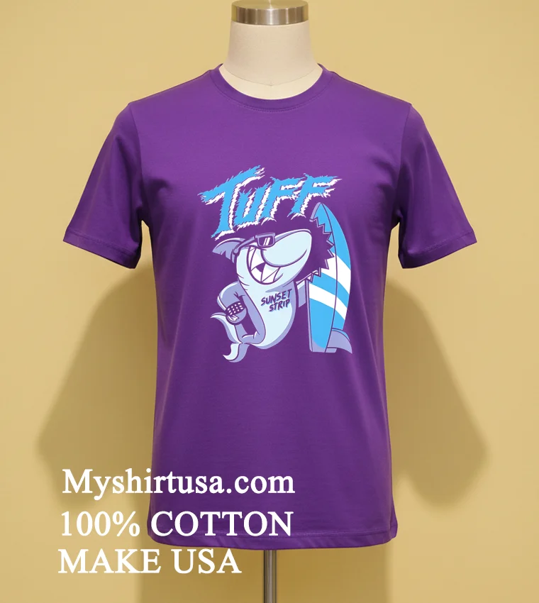 Tuff Sunset Strip Shark Sunglasses Surfboard Graphic Shirt - purple-shirt Tuff Sunset Strip Shark Sunglasses Surfboard Graphic Shirt Purple Shirt