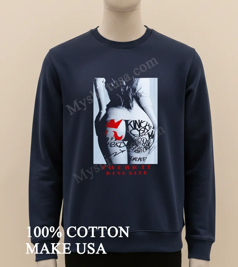 Twerk It King Size Graffiti Art Model Graphic Shirt Long Sleve Shirt 1