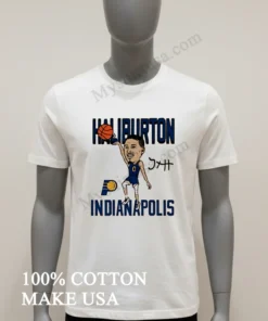 Tyrese Haliburton Indianapolis Pacers Bobblehead Style Graphics funny america t-shirts