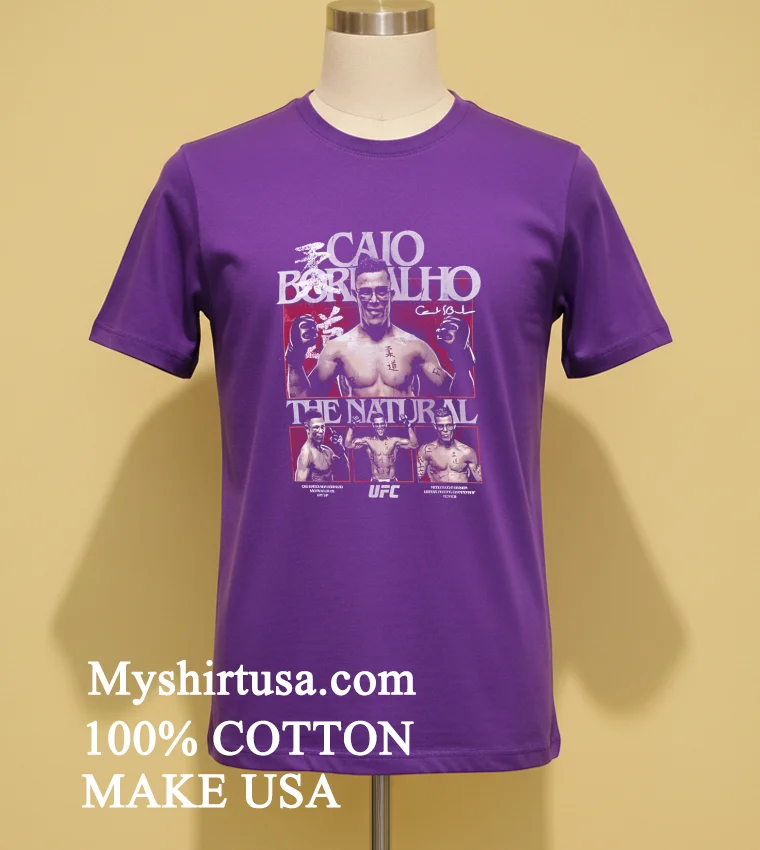 Ufc Caio Borralho The Natural Paris Fight Night Shirt Purple Shirt