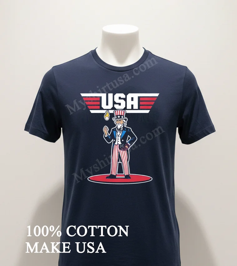 Uncle Sam Usa Fireball Pitcher American Flag funny america t-shirts - navy-shirt Uncle Sam Usa Fireball Pitcher American Flag Shirt Navy Shirt 1